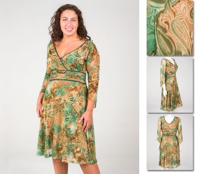 NEW! Zaftique ULTIMATE MOTIF Dress GREEN (Last One!) 0Z / Womens 14 / Large L