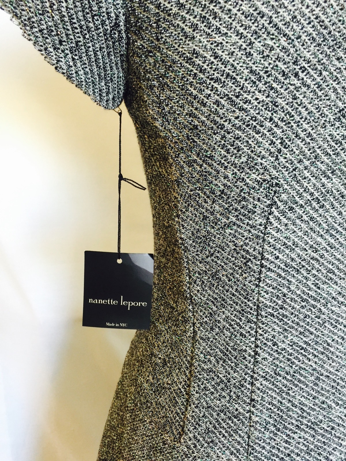 Nanette Lepore Gray Tweed Fitted Dress NWT Size 0 Retail $478 Price $125