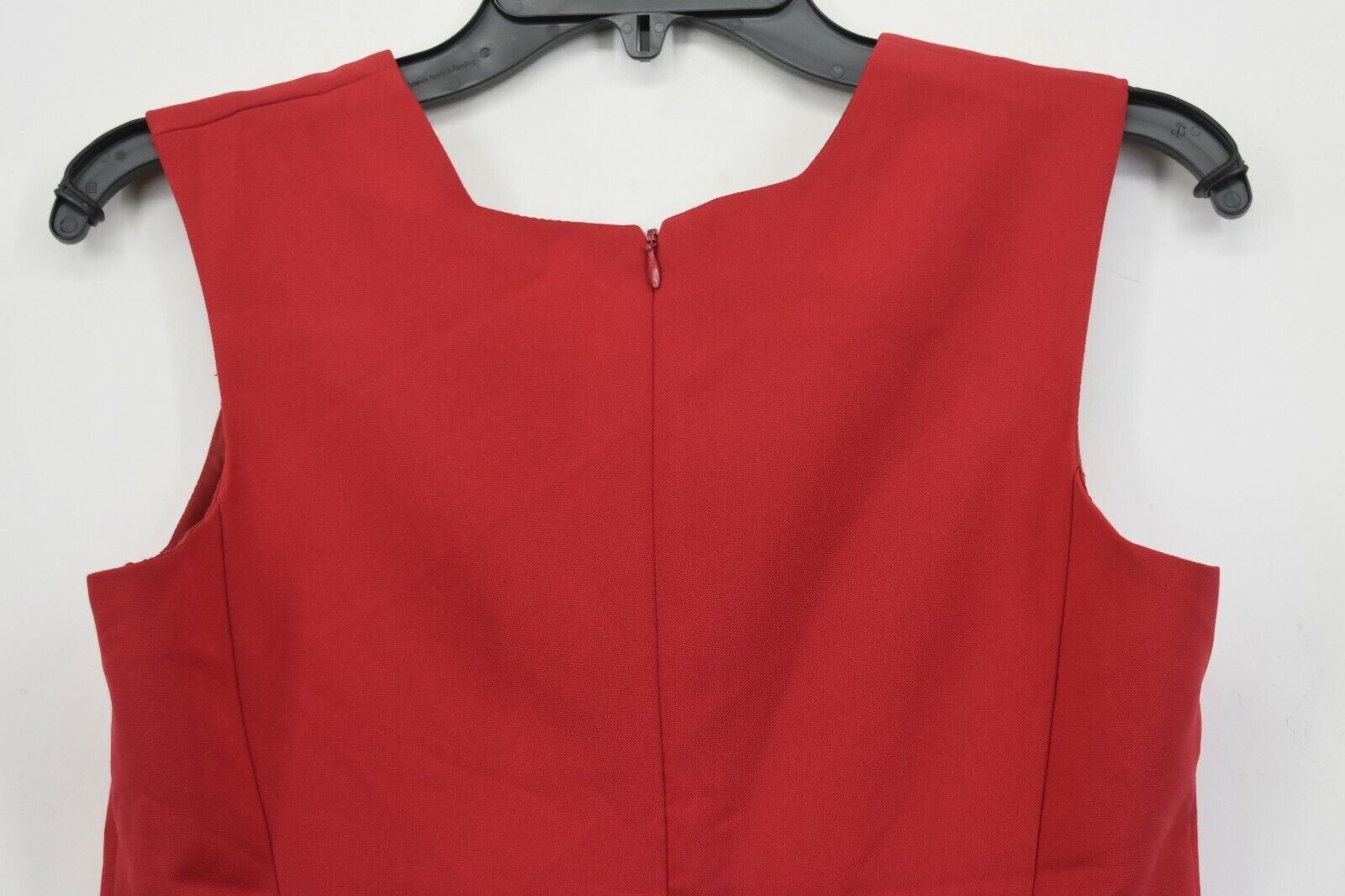 Oodji Ultra Womens Red Solid Sleeveless Sweetheart Neck Slim-Fit Bodycon Dress 6
