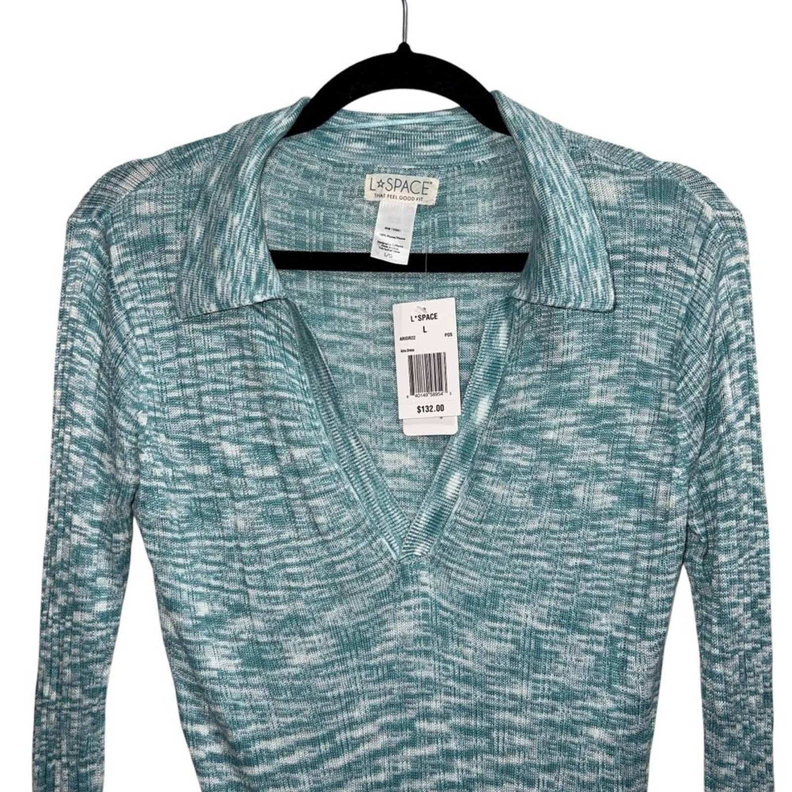 NEW NWT L*SPACE Aria Mini Dress In Poolside Blue SIZE L MSRP $132