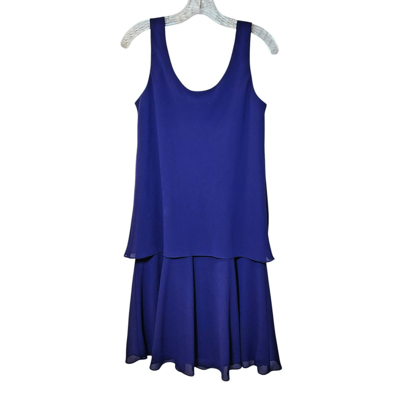 Patra Size Large Blue Sleeveless Dress Made in Korea Vintage No Jacket Preowned