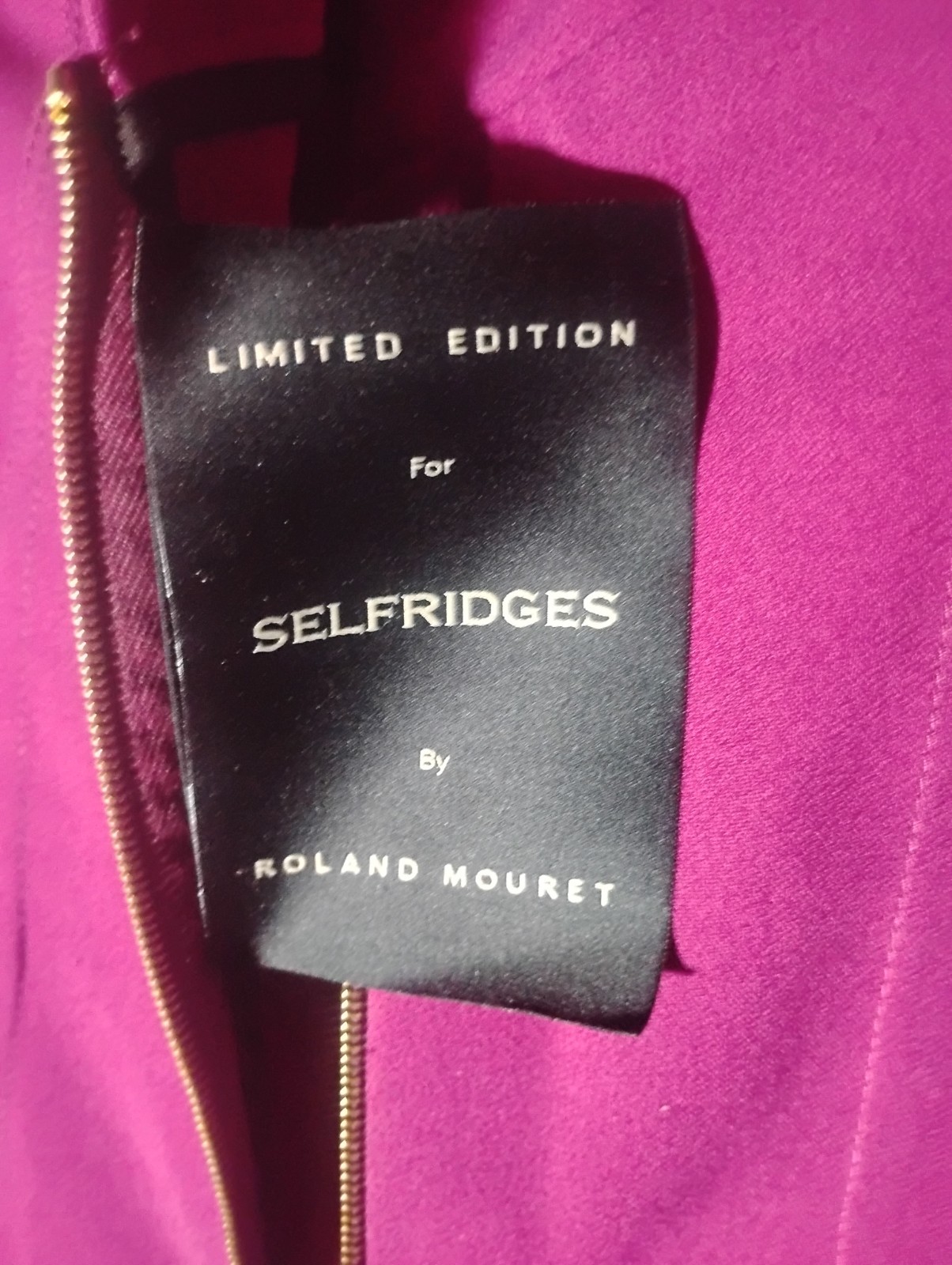 NWT Roland Mouret x Selfridges Magenta Pink Cocktail Dress Size US 4 / UK 8