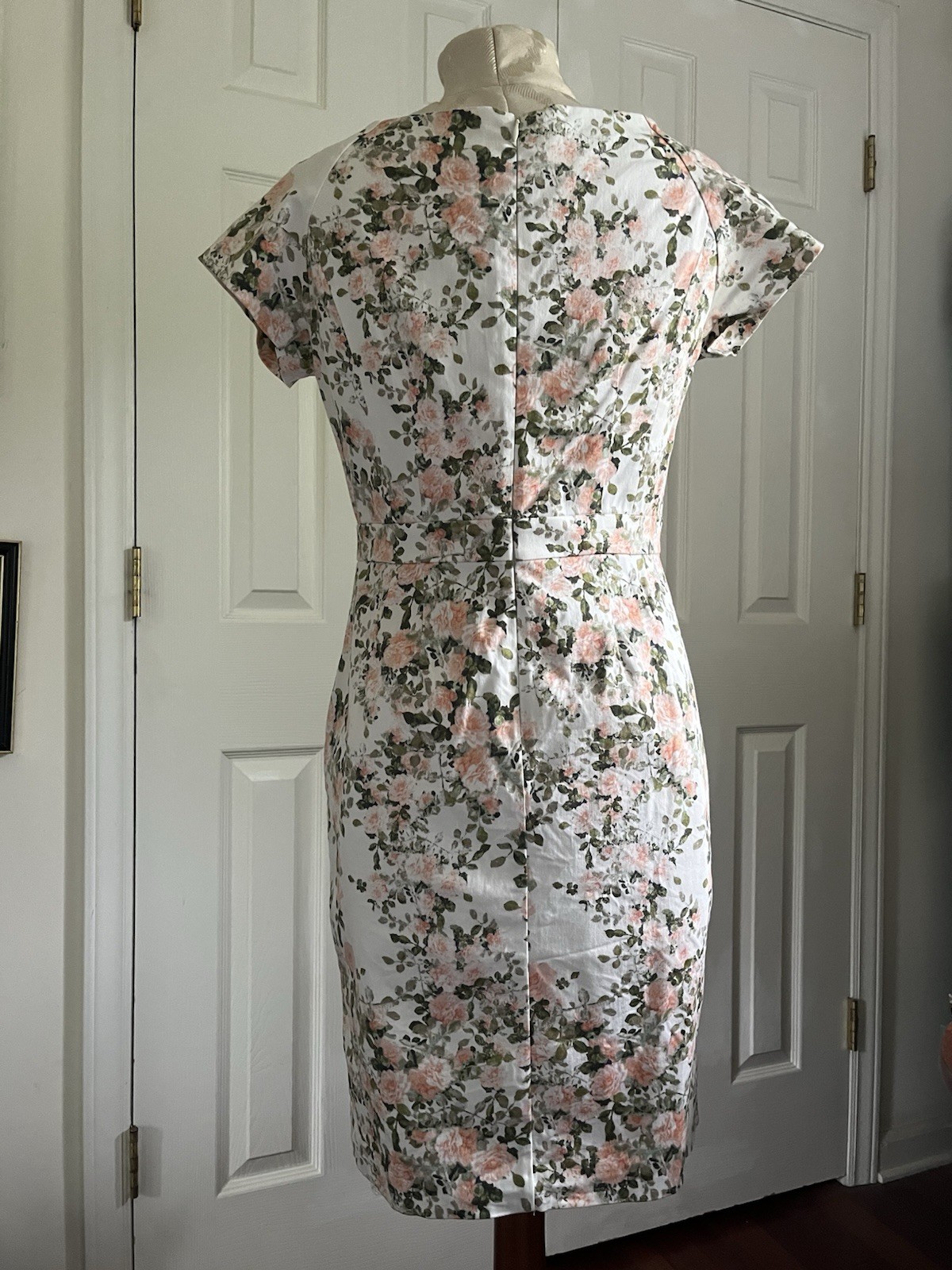 Forever 21 Floral Rose Print Cocktail Dress 1950S 1960S Mad Men Style Size M