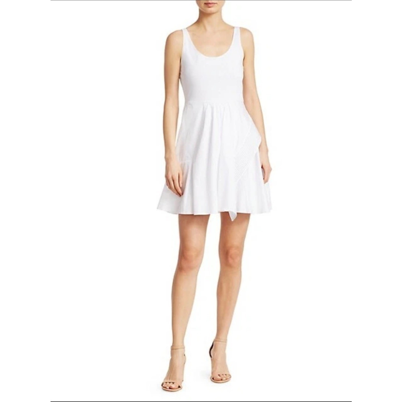 3.1 Phillip Lim White Sleeveless Scoop Neck Mini Dress