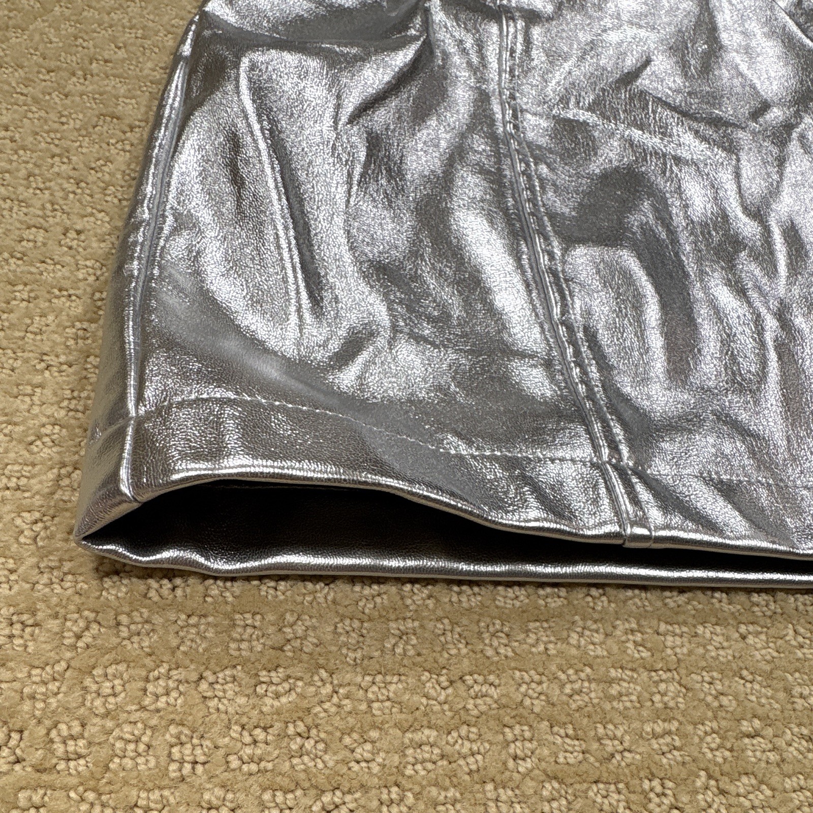 Forever 21 Glittery Silver Strapless Dress Size Medium