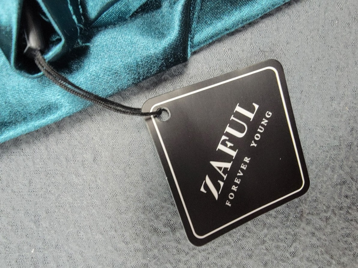 NEW~ZAFUL~Satin Halter Cowl Neck Backless A Line Mini Dress Size XL Teal GREEN