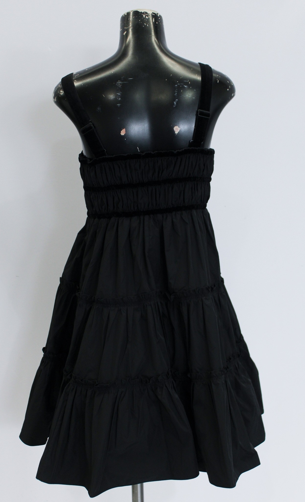 Hunter Bell Women’s Sleeveless Square-Neck Tiered Mini Dress EJ1 Black Medium