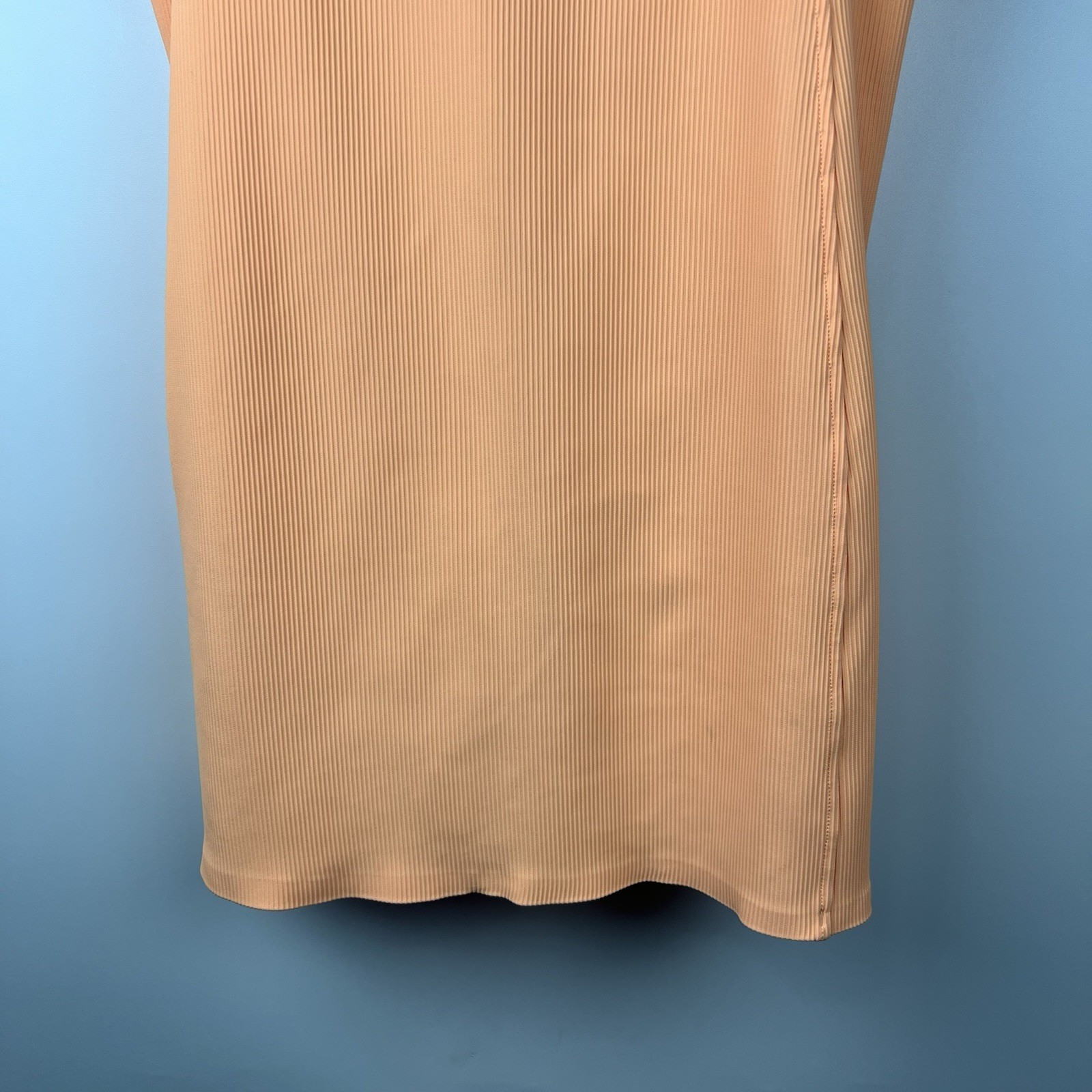 Spanx Get Moving Easy Access Straight Fit Ribbed Mini Dress Melon Sorbet Size M