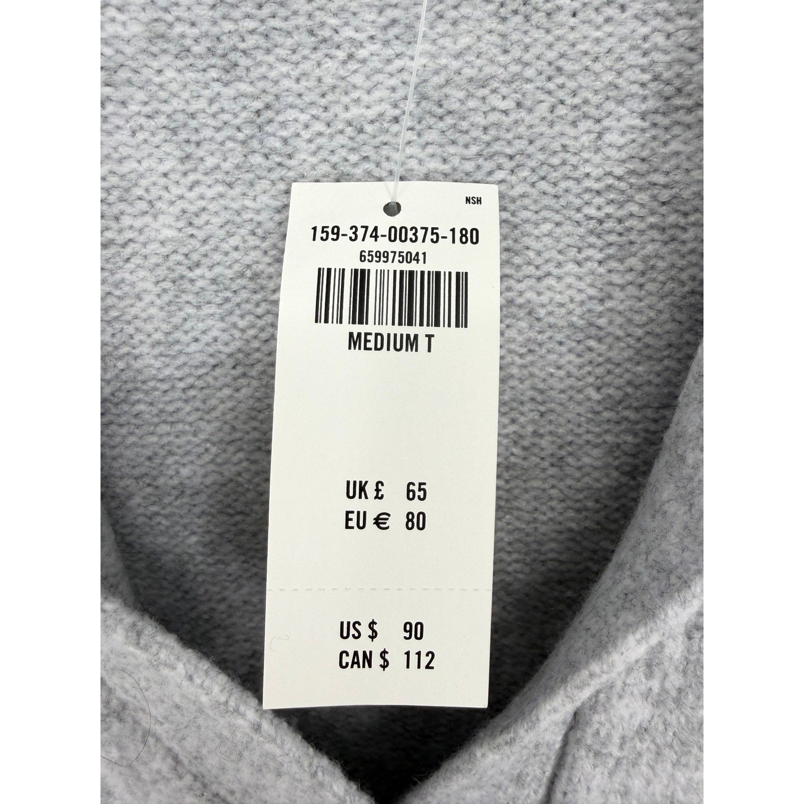 NEW Abercrombie & Fitch Heather Grey Polo Sweater Dress Wool Blend Medium Tall