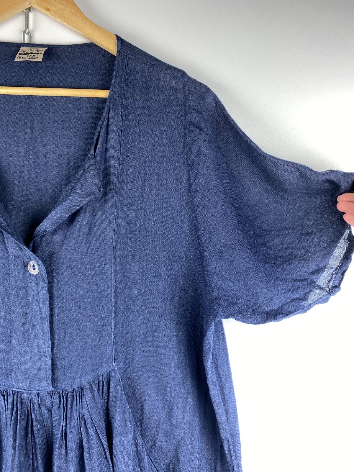 La Bottega di Brunella Linen Oversized Boho Dress Made in Italy Size M