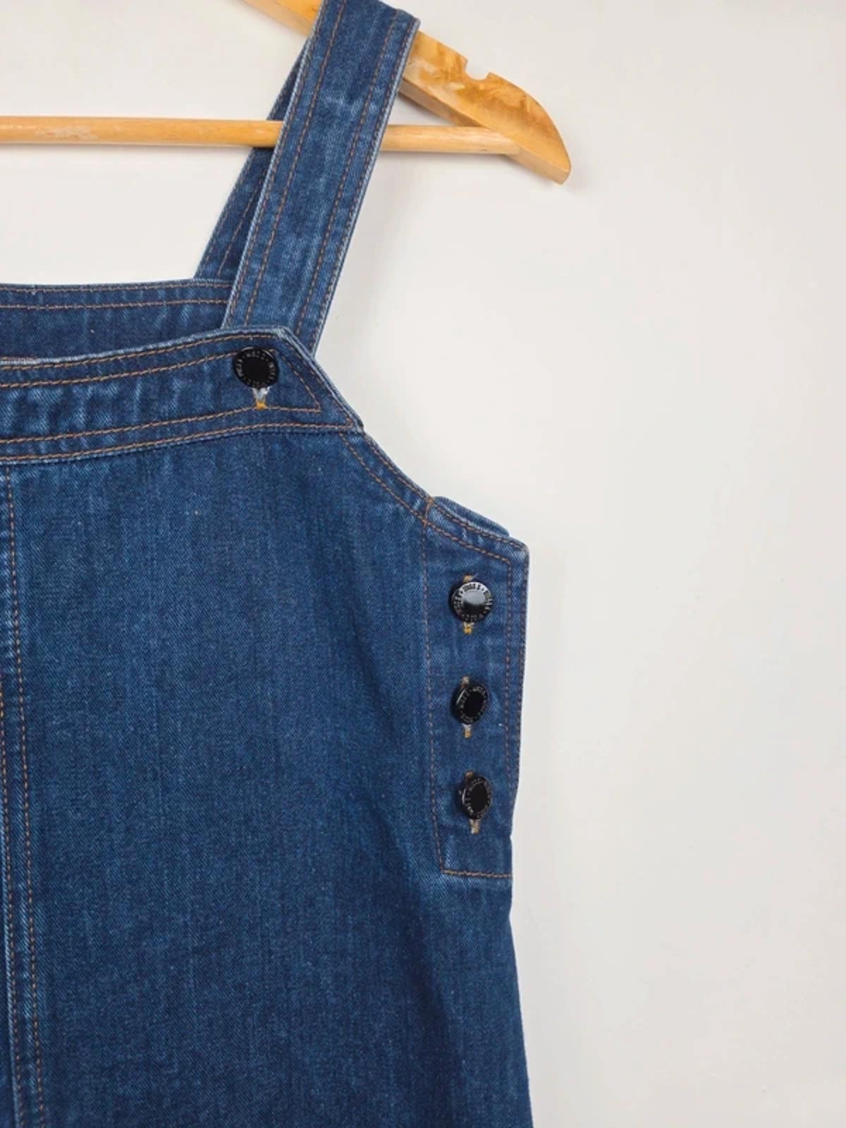 Miss Selfridge Denim Mini Dress Size 8 | Pinafore Dungaree Dress | Blue