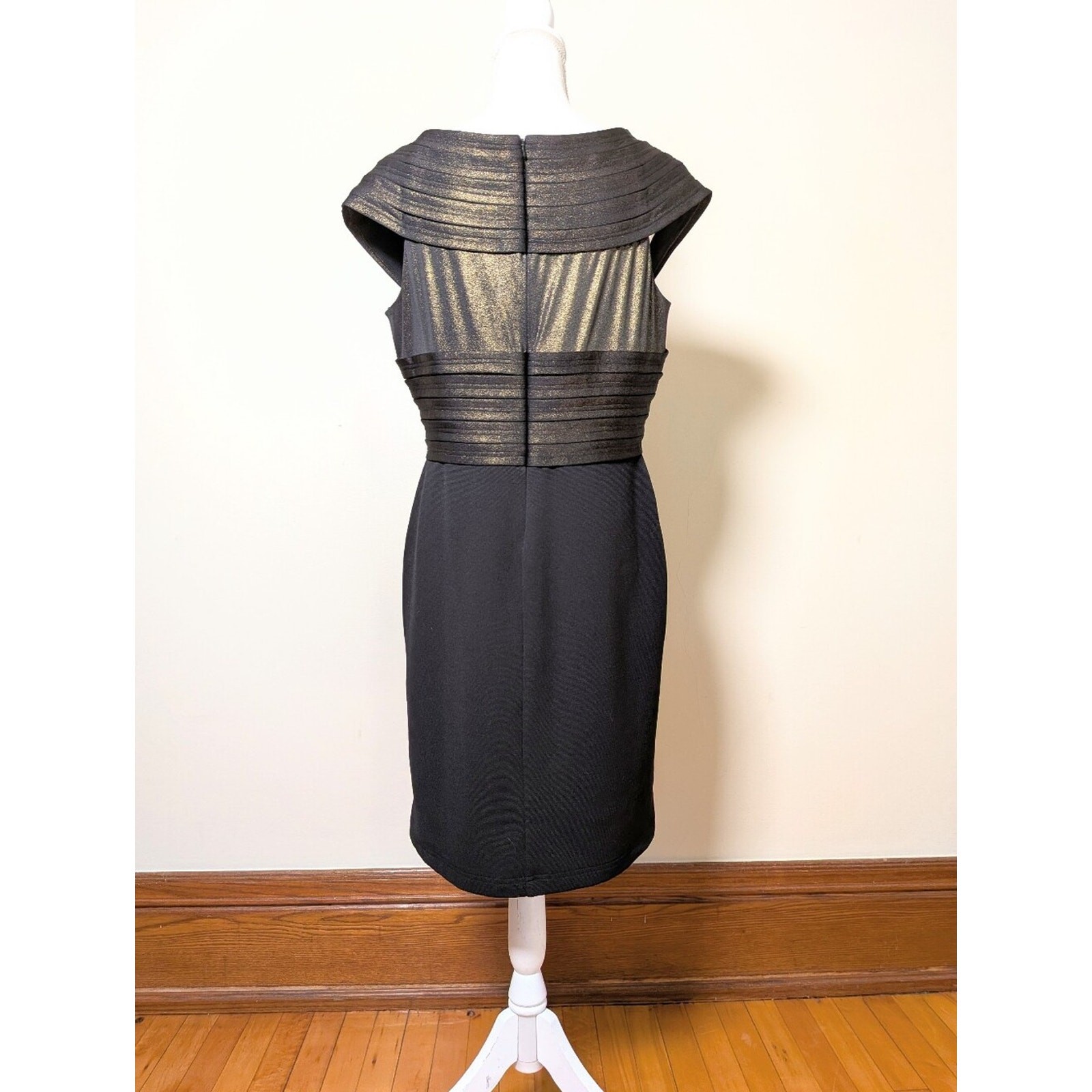 Black And Metallic Gold Dress