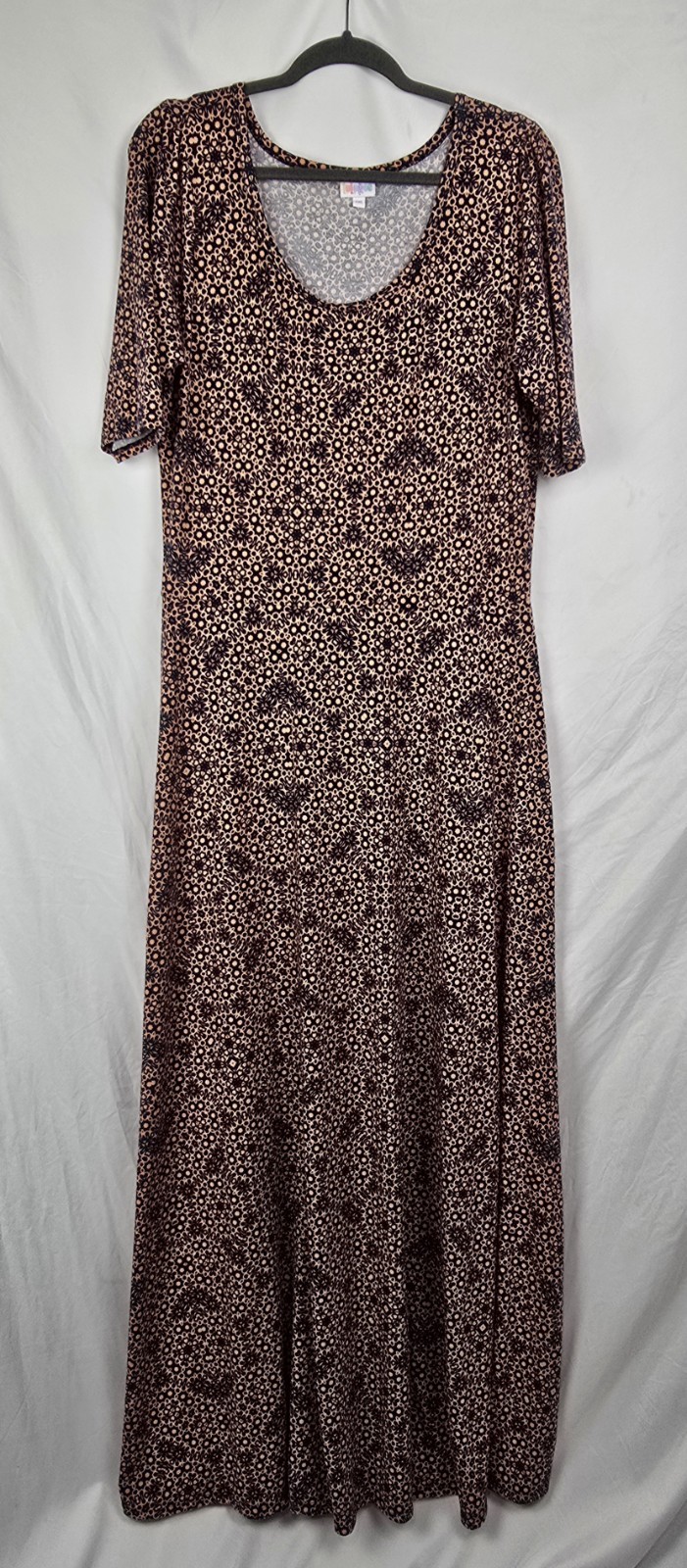 Lularoe Ana Short Sleeve Printed Geometric Boho Stretchy Maxi Dress sz 2XL