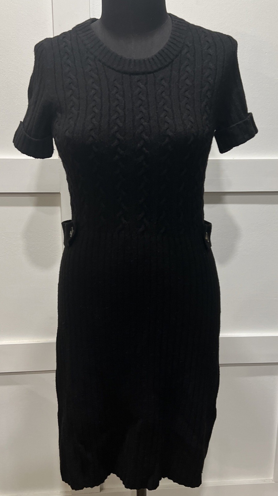 Banana Republic Knit Sweater Dress “Luxury Wool / Cashmere Blend” Medium Black
