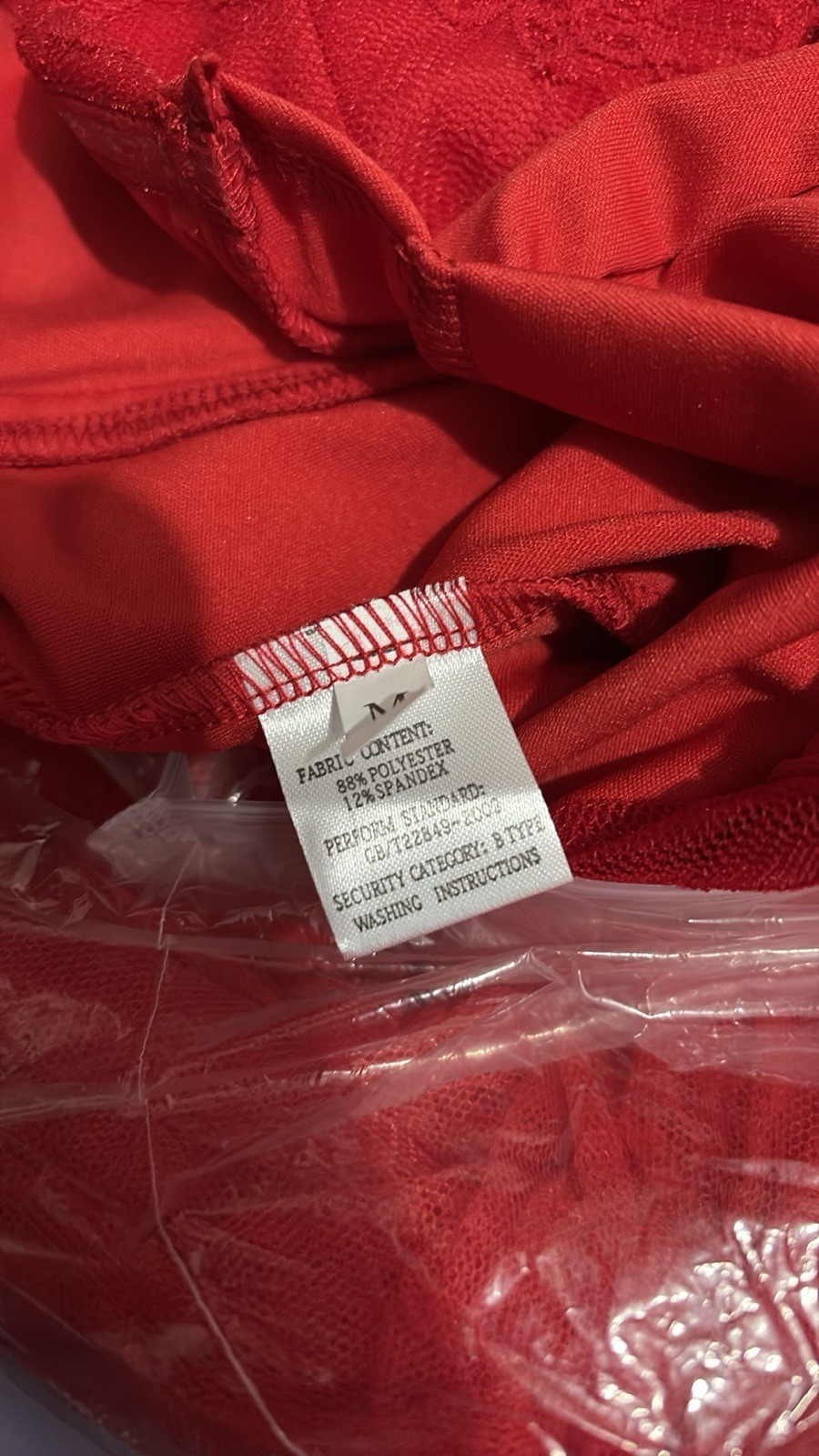 Corset-ruffled red backless Dress Size: Large