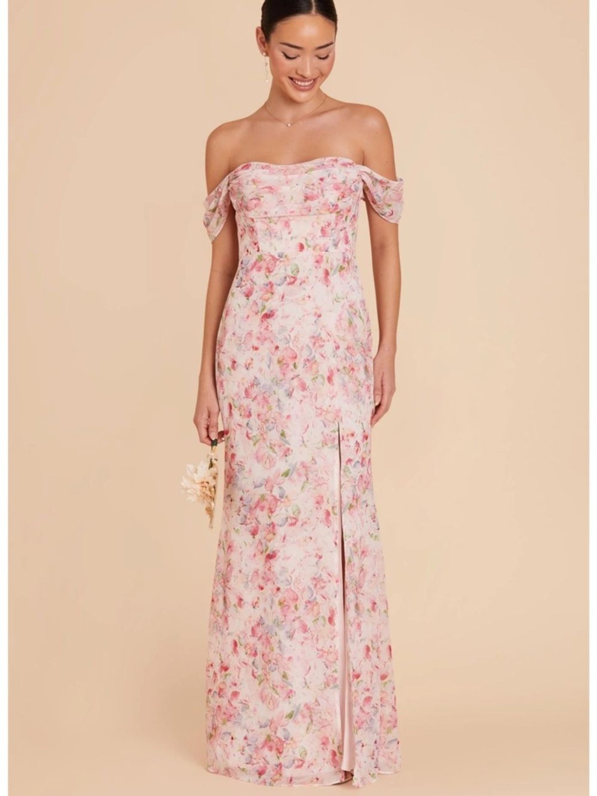 ✨ NWT Birdy Grey Mira Dress in Chiffon Pink Falling Petals ✨