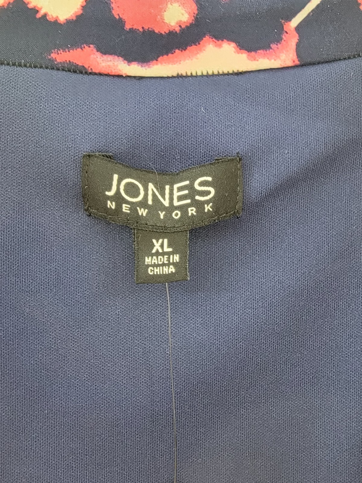 Jones New York Collared Twisted Wrap Midi Dress Women’s Size XL Pacific Navy