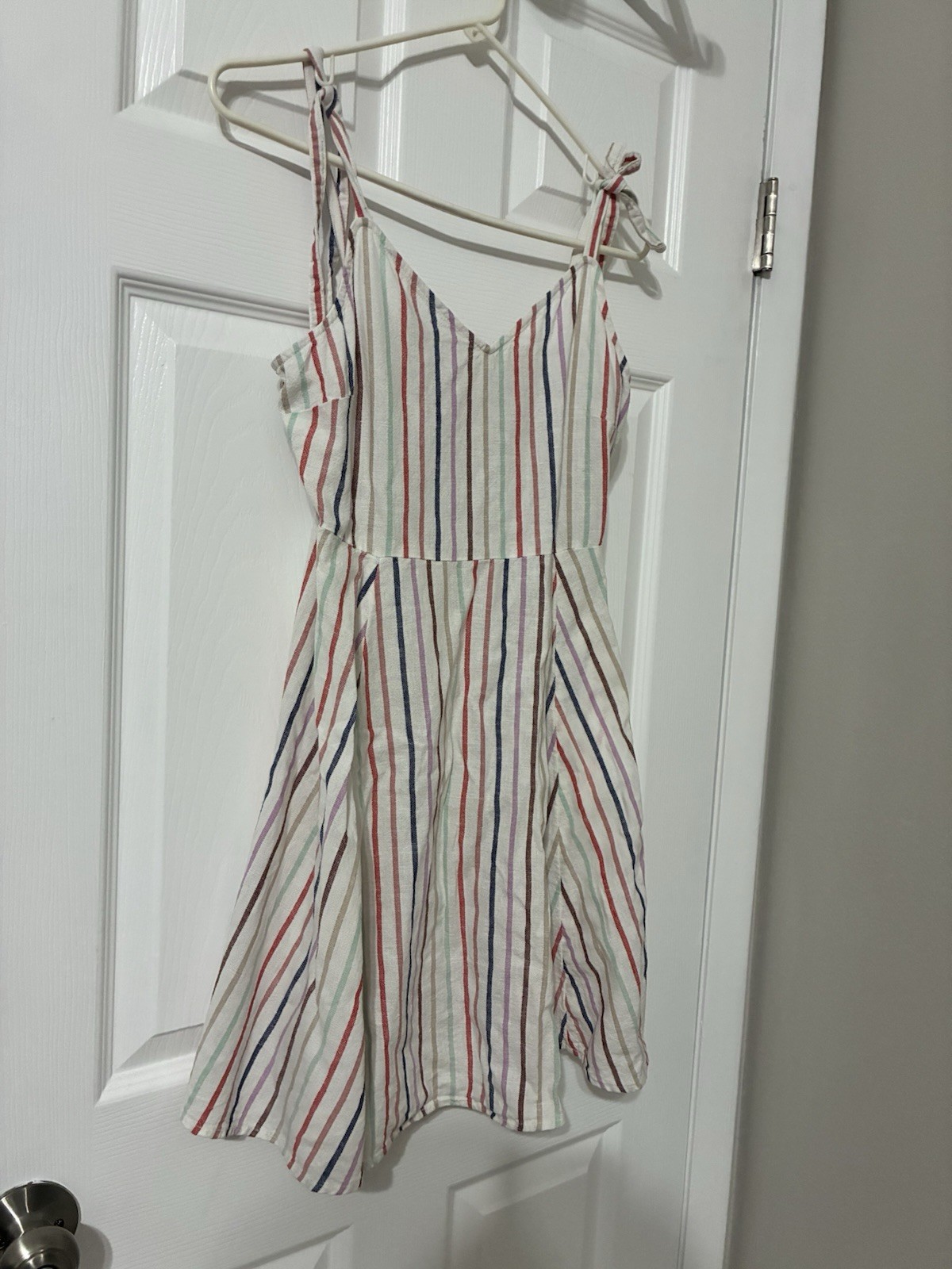 GAP striped sundress Size Small Cami top Fit & Flare Linen blend Multicolor
