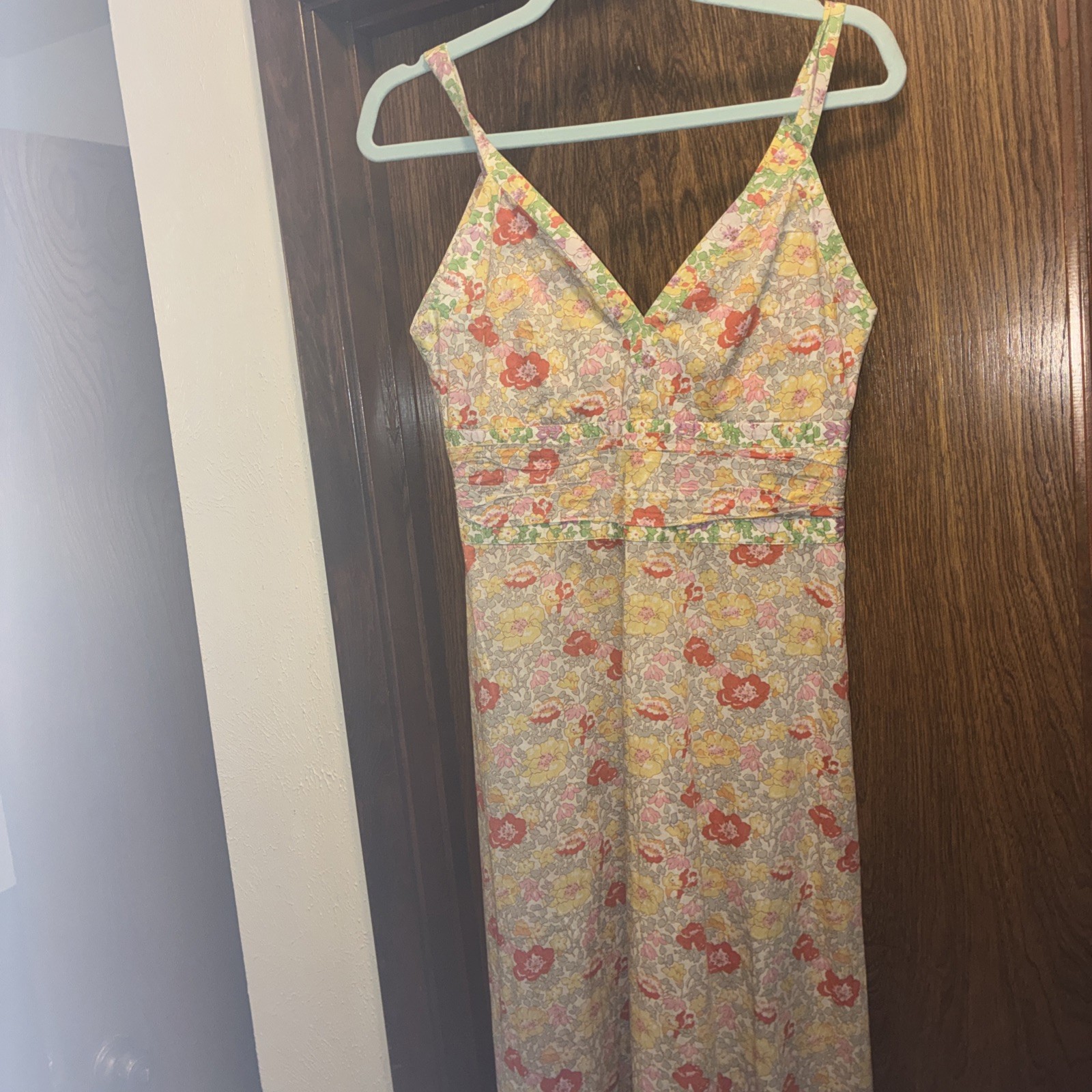 Liberty Cacharel Sundress Summer VTG Cotton Size Small Cottage Boho Travel Party