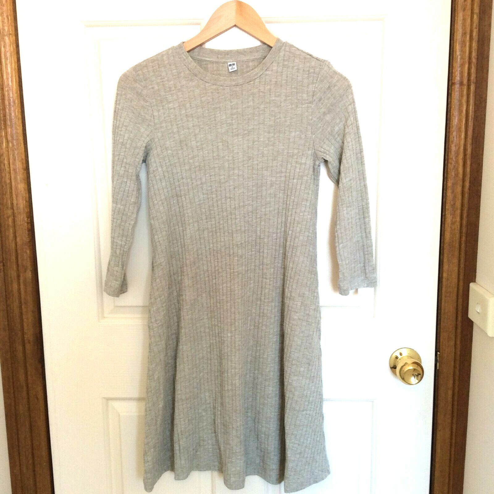 WOMEN’S DESIGNER FITTED STRIPE STRETCH A-LINE DRESS SIZE XS
