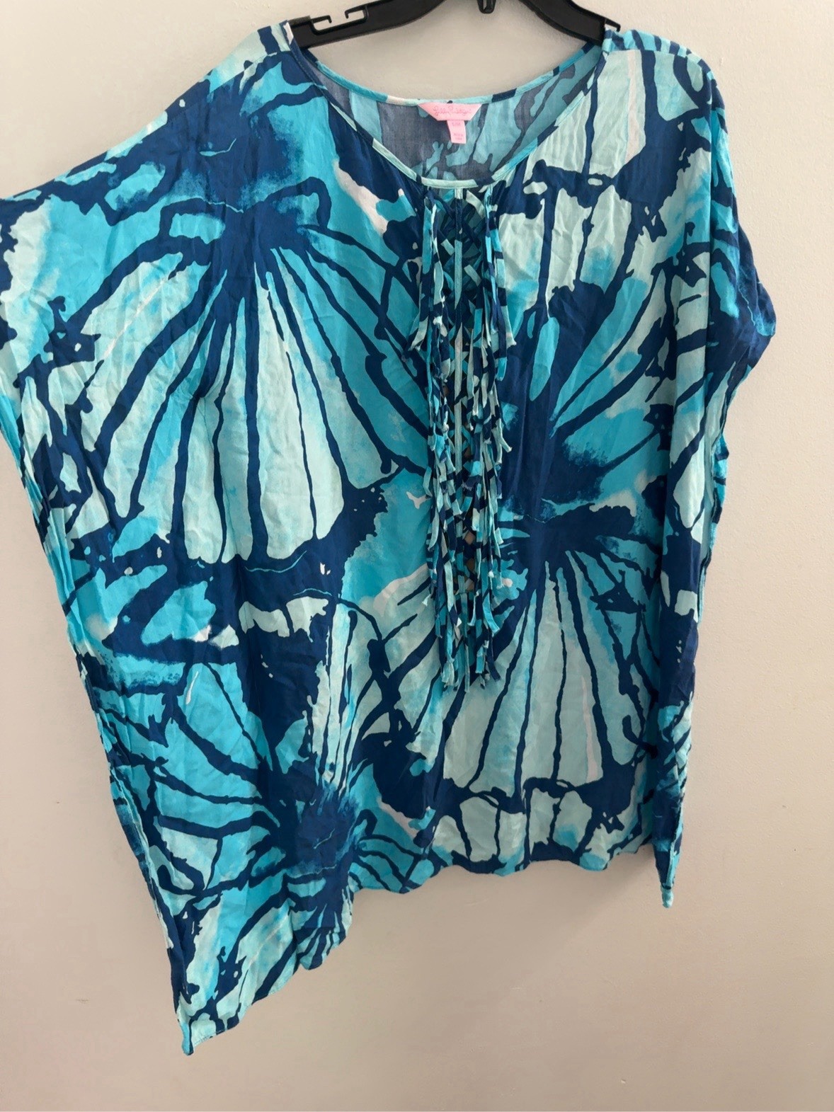Preowned, size small, Lilly Pulitzer Lindamarie Caftan W/front tie detail