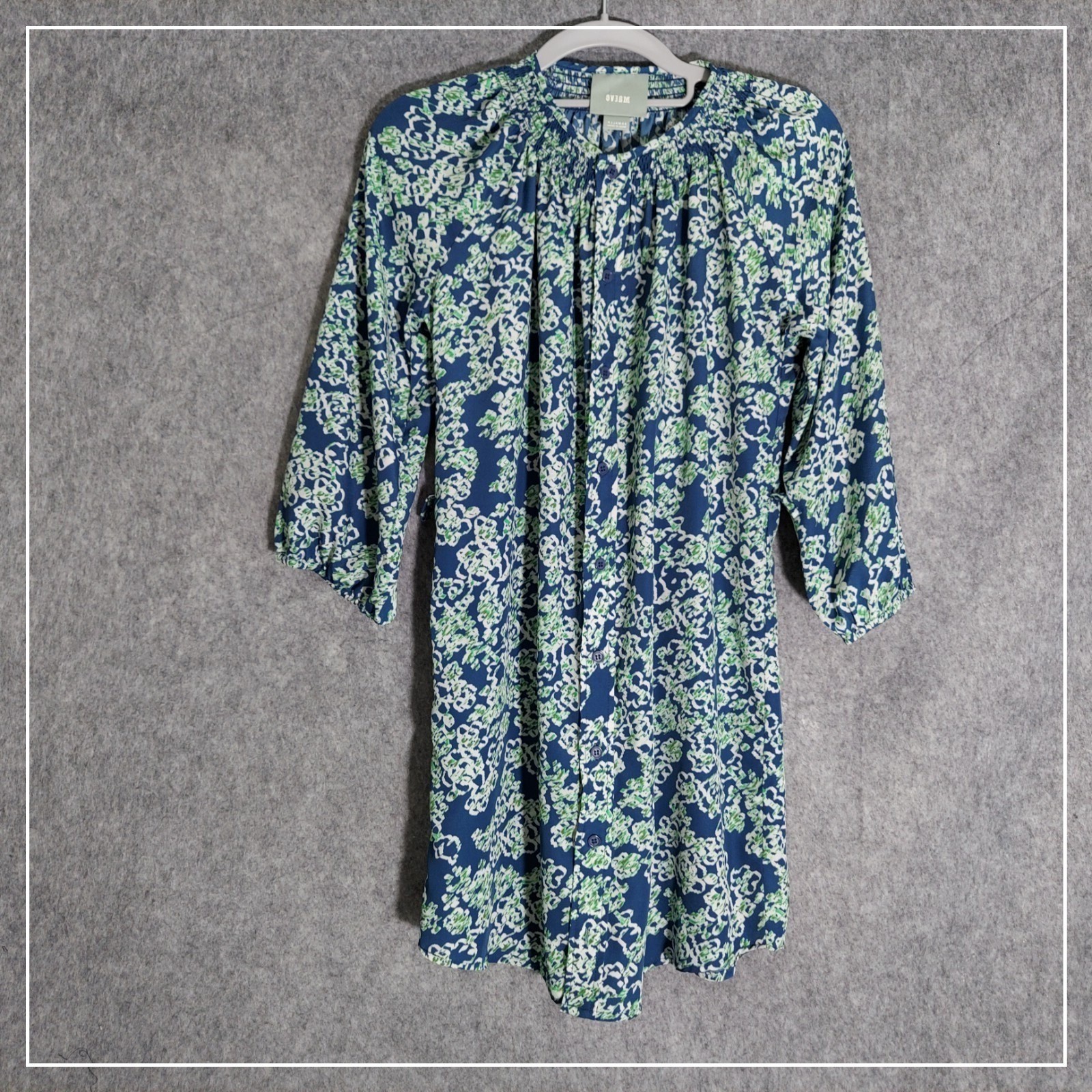 Maeve Dress XS Petite Woven Smocked Waist Flowy Relaxed Breathable Puff Sleeve
