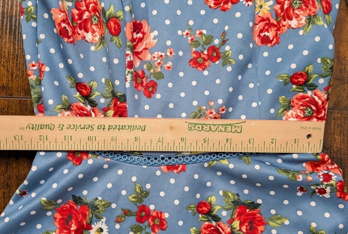 City Triangles Floral Dress Size 5 Juniors Summery Women Blue Polka Dots NWT