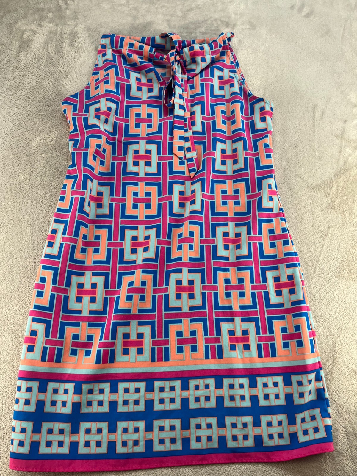 Crown & Ivy Sleeveless Mini Dress Womens Large Multicolor Boho
