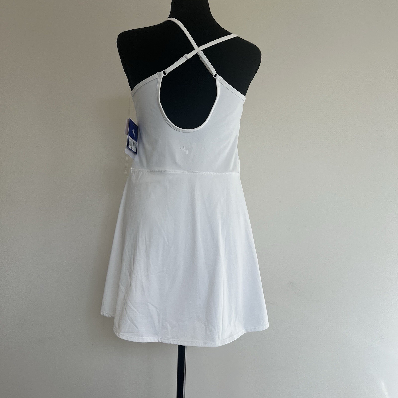Joy Lab NWT True White Active Dress Built in Shelf Bra and Shorts X-Back L