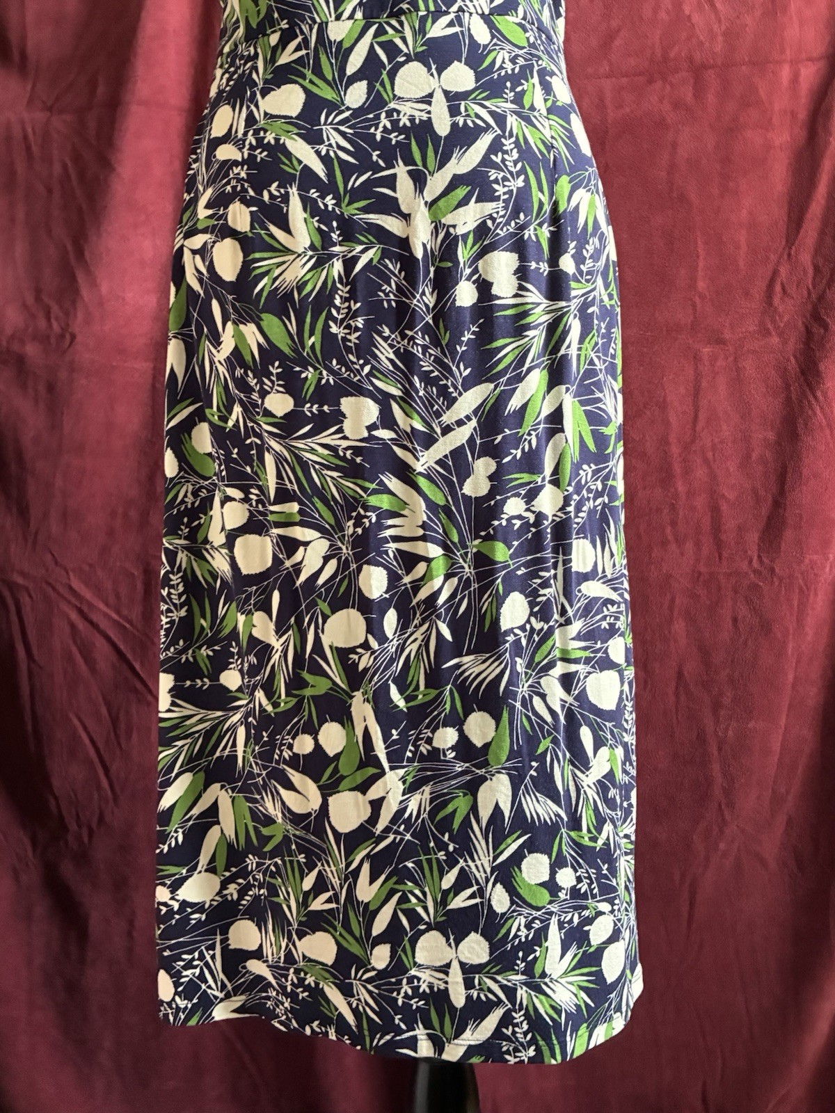 Hobbs London Nadia Sleeveless Jersey Midi Dress Collared Faux Wrap Stretchy 8