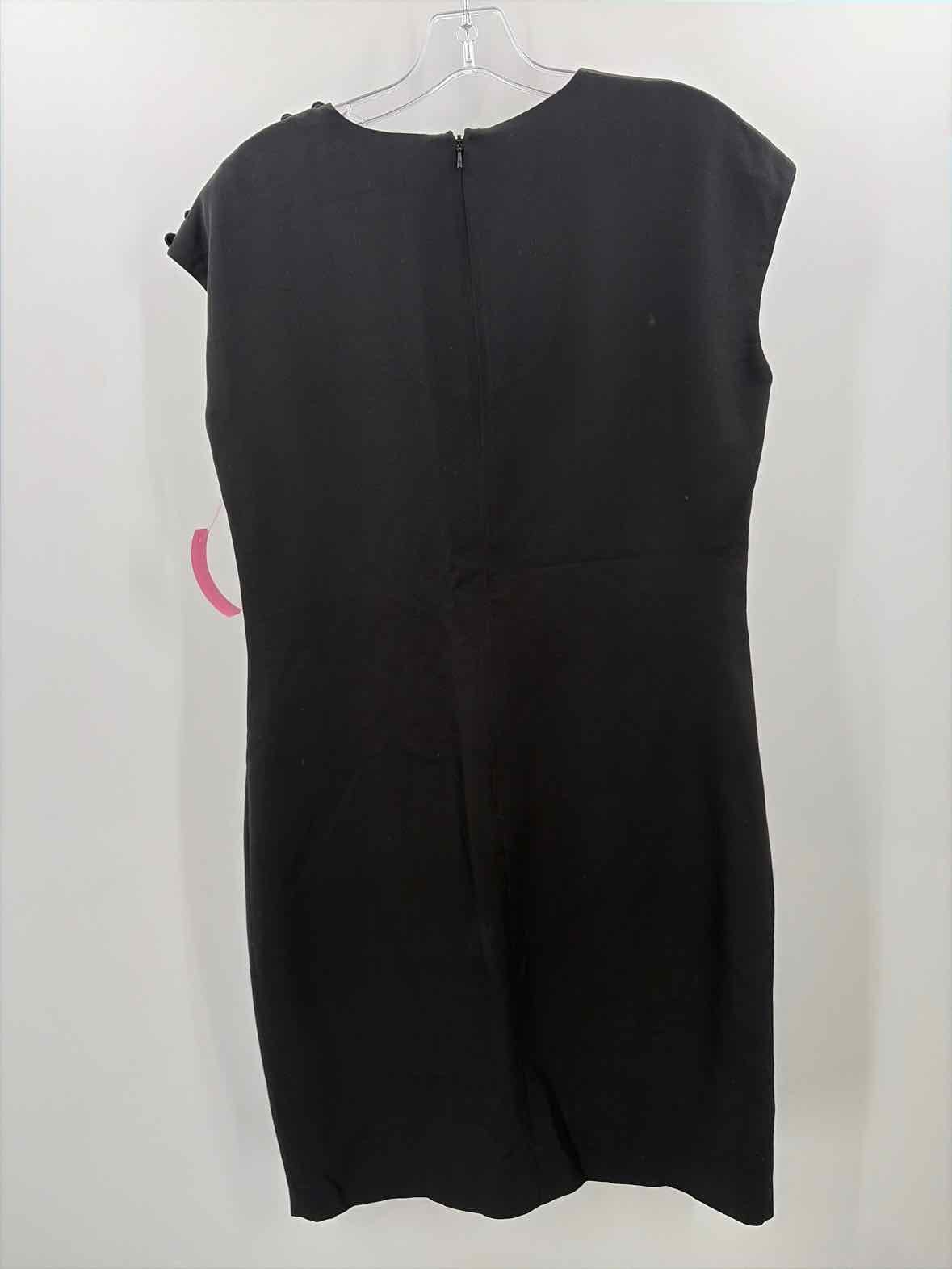 Pre-Owned Linda Allard Ellen Tracy Black Size 8 Knee Length Short Sleeve Dress