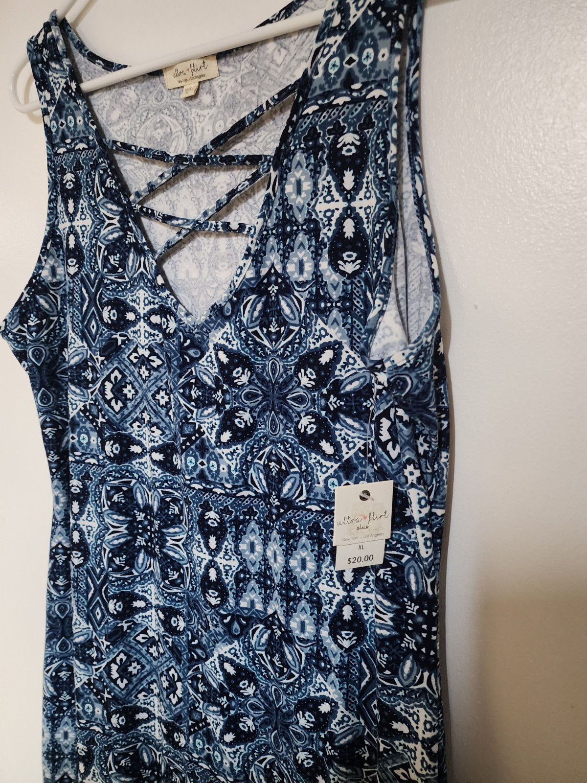 Ultra Flirt Dress Blue Multicolor – New With Tags – Women’s XL