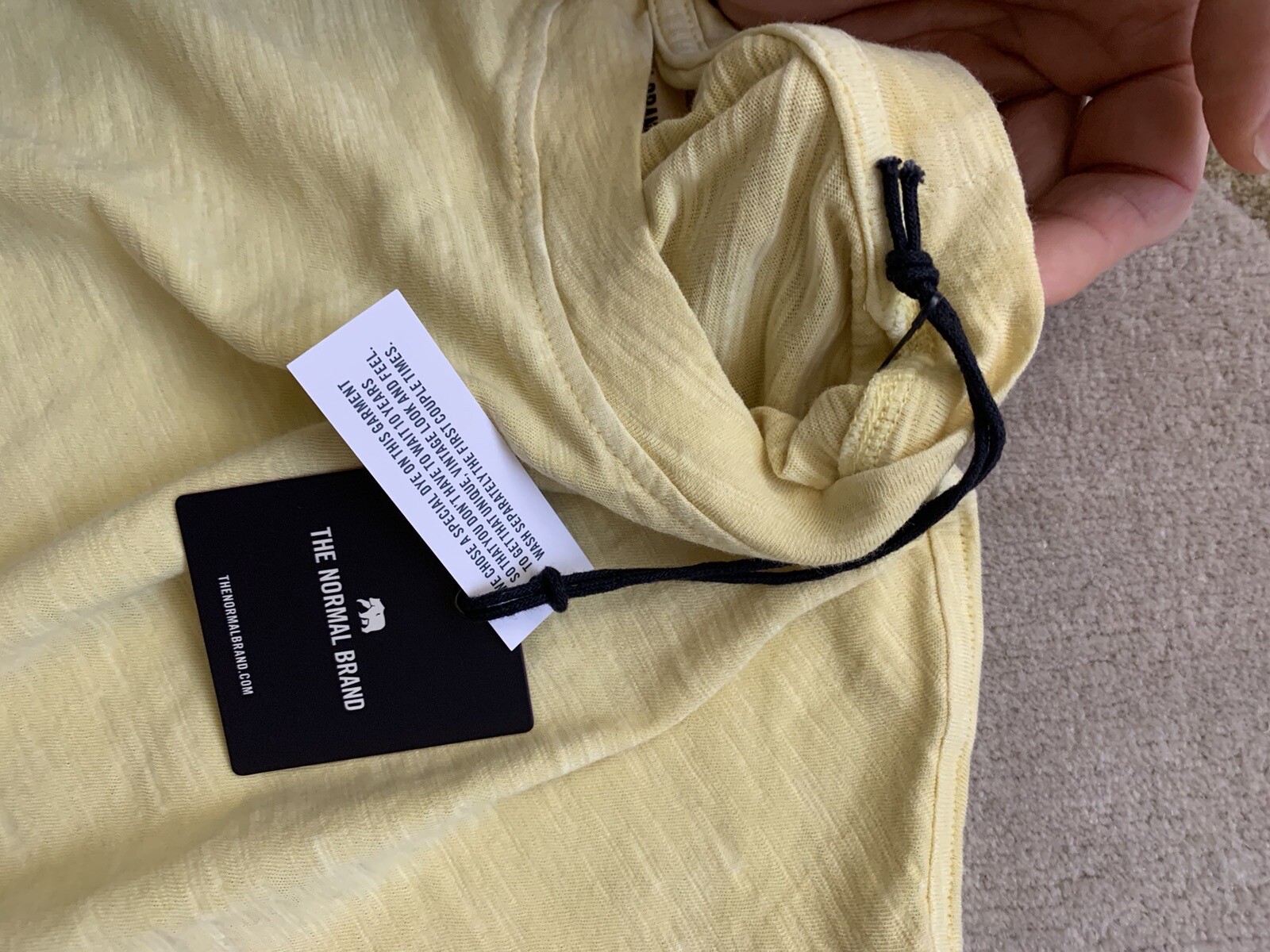 The Normal Brand Slub Tee Dress NWT Lemon XS