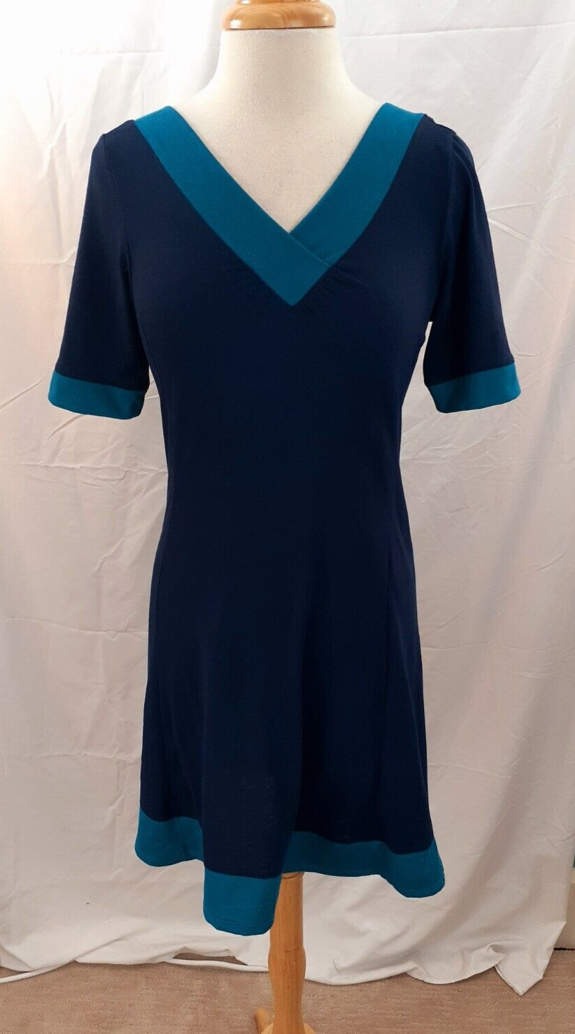 Eastern Mountain Sports DriRelease Women’s Sz XS Blue Short Sleeve Active Dress