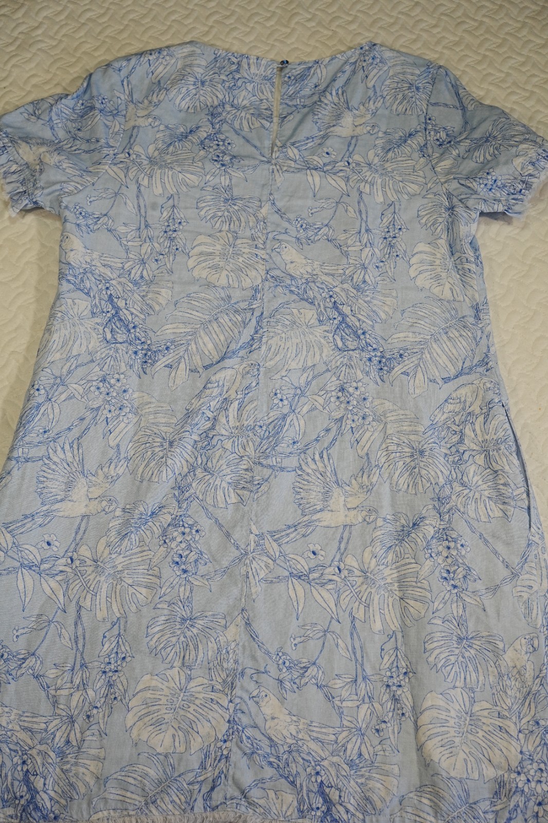 Tommy Bahama Tropical Parrots Linen Dress M Dress