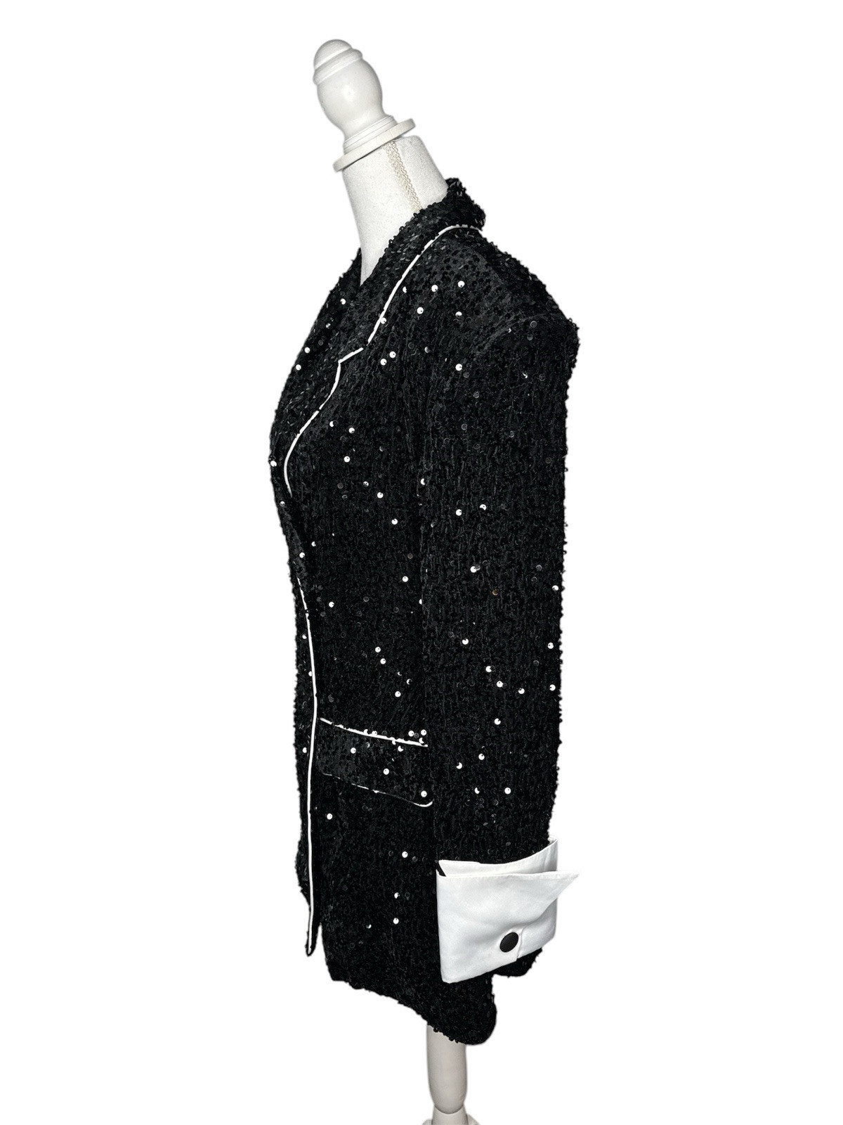 OFUURE RAVEN SEQUIN BLAZER DRESS IN ONYX
