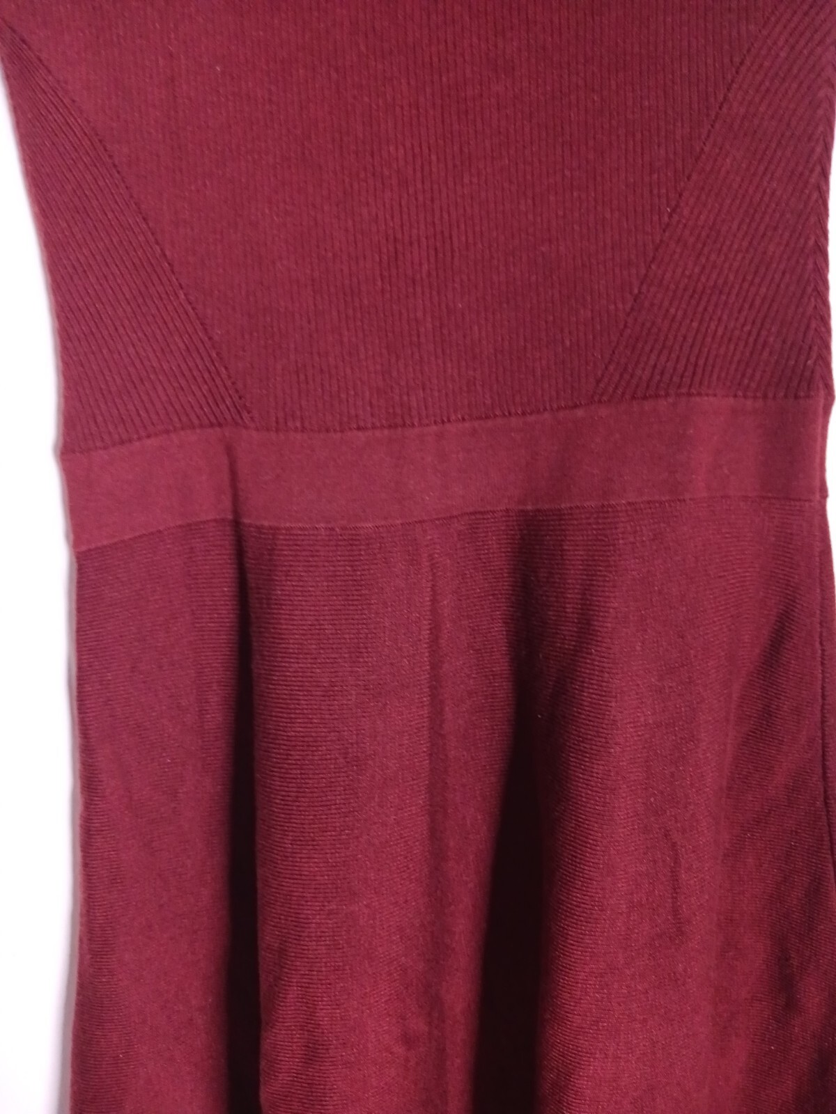 Mossimo Dark Red Cap Sleeve Knit Dress Women’s Size M