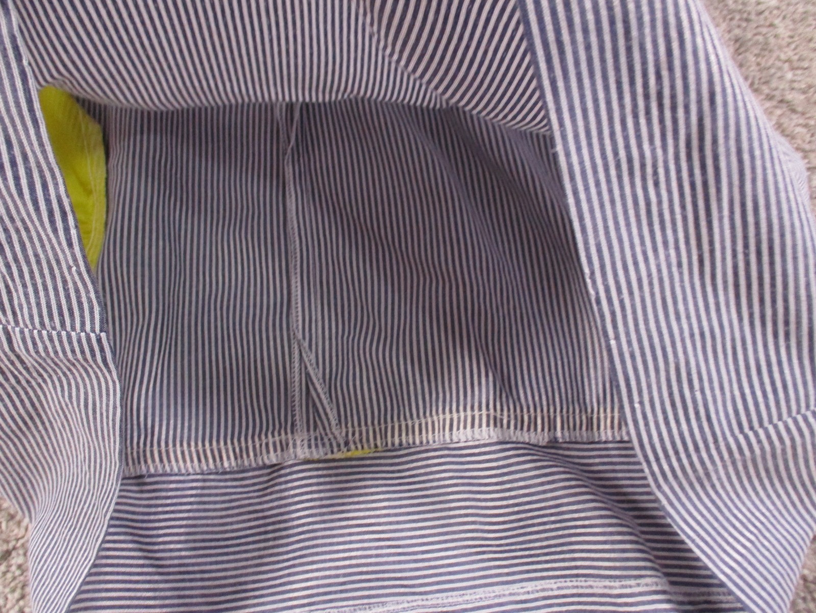 London Style Womens 12 Dress Polyester Cotton Blue Stripe Henley