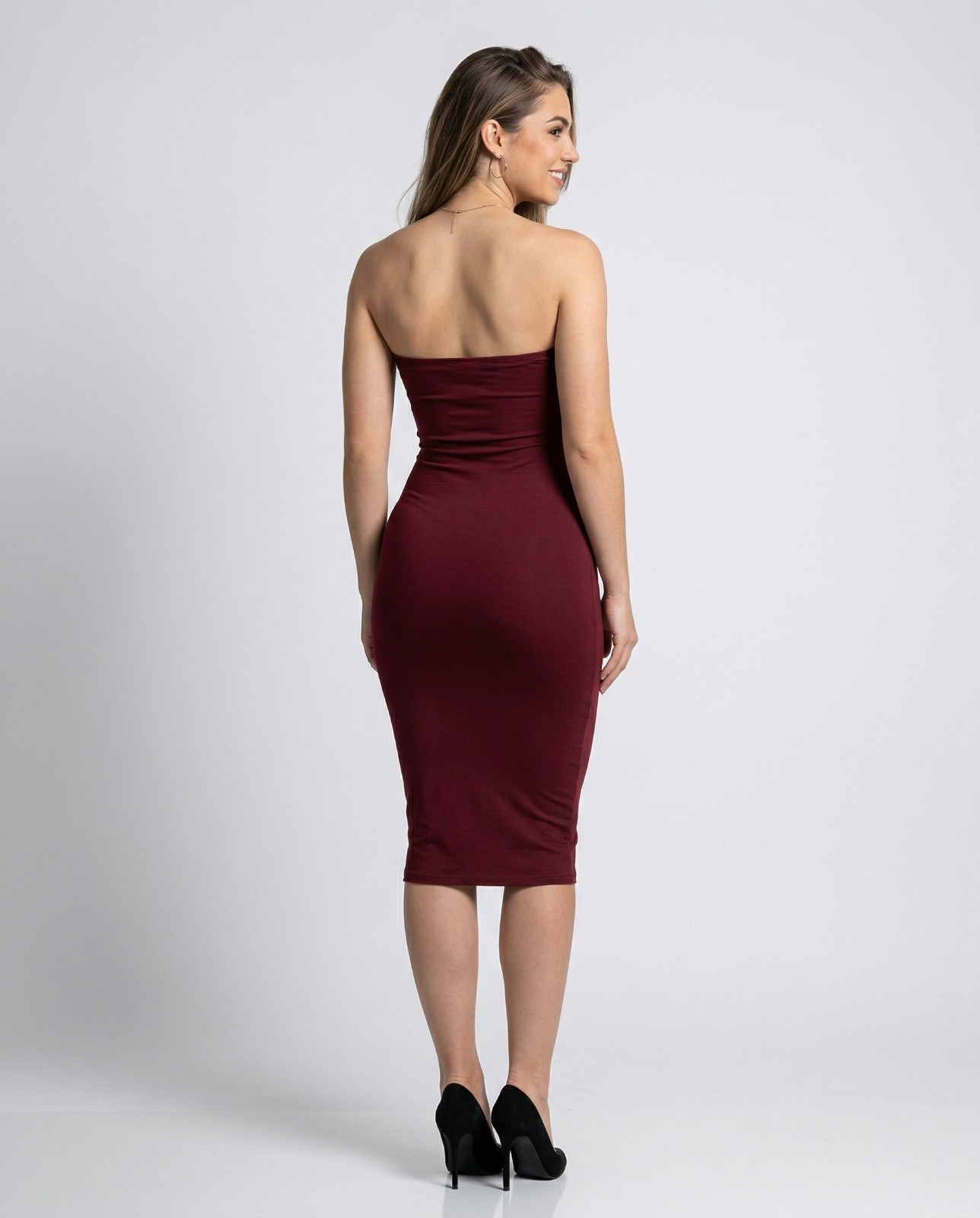 Akira Women’s Strapless Dress lined faux suede