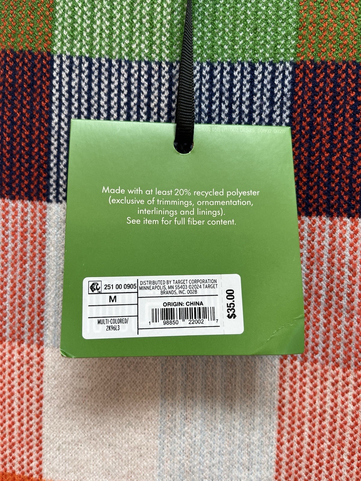 Plaid Mini Sweater Dress Red/Pink/Green/Blue M – kate spade new york x Target