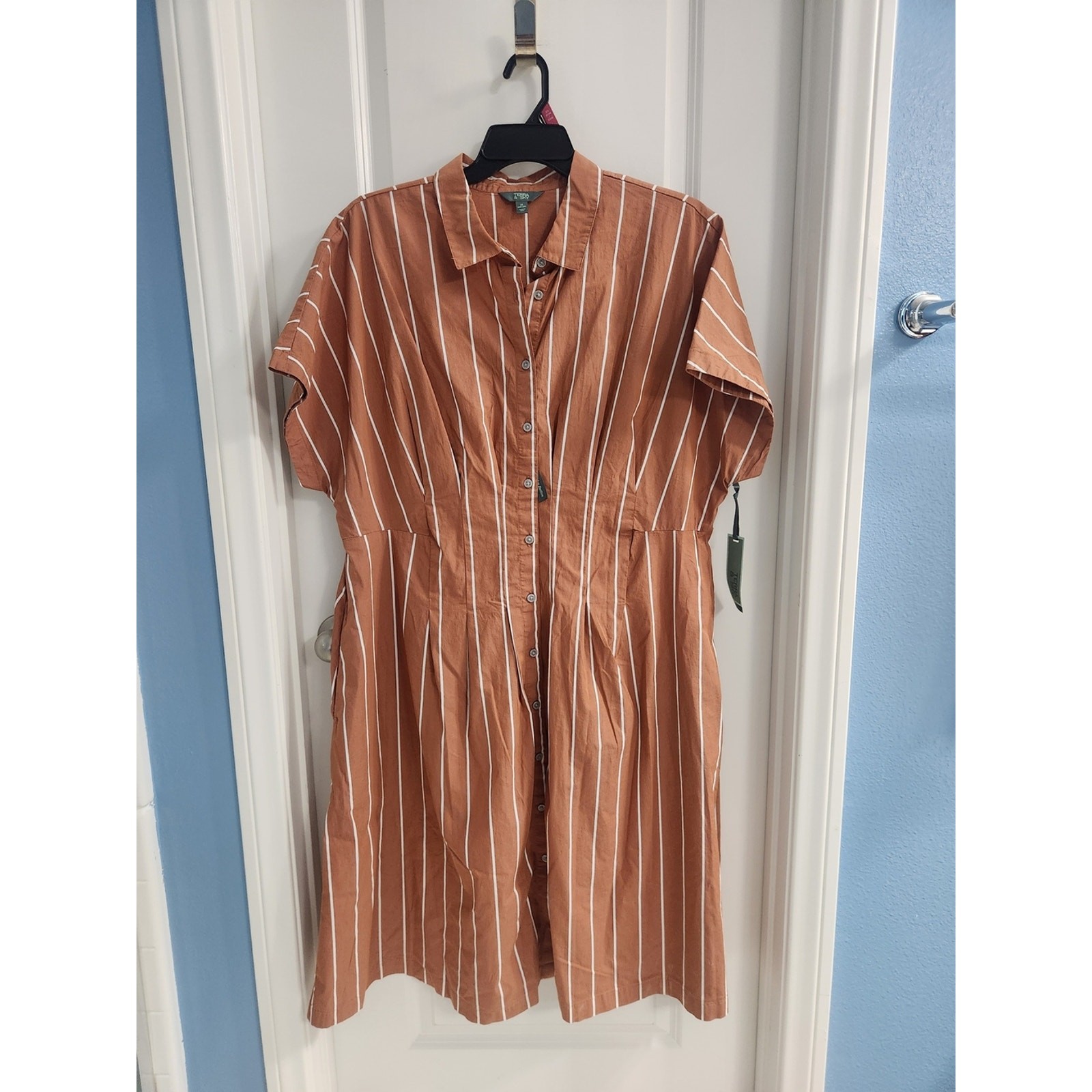 Terra & Sky Women’s Plus Midi Fit and Flare Dress, Size 2X (20W – 22W)