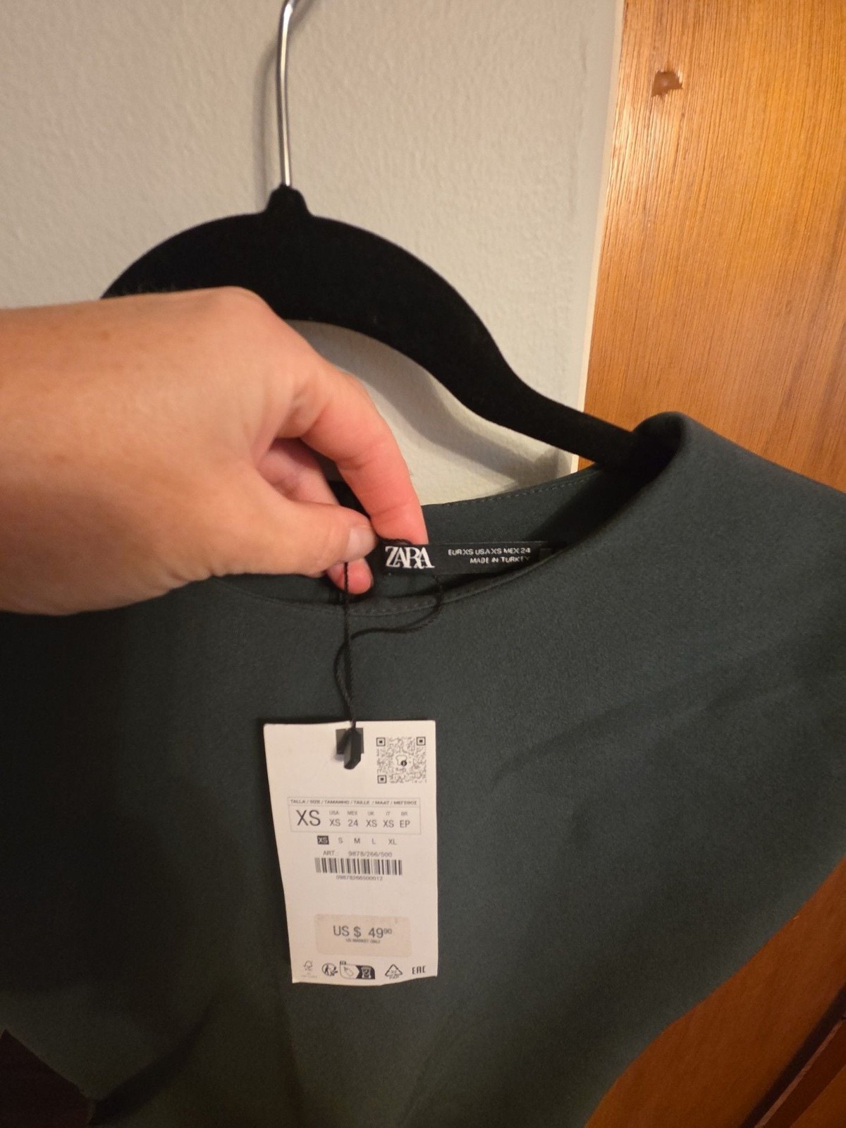 Zara Sleeveless Ruched Midi Bodycon Dress in Dark Green
