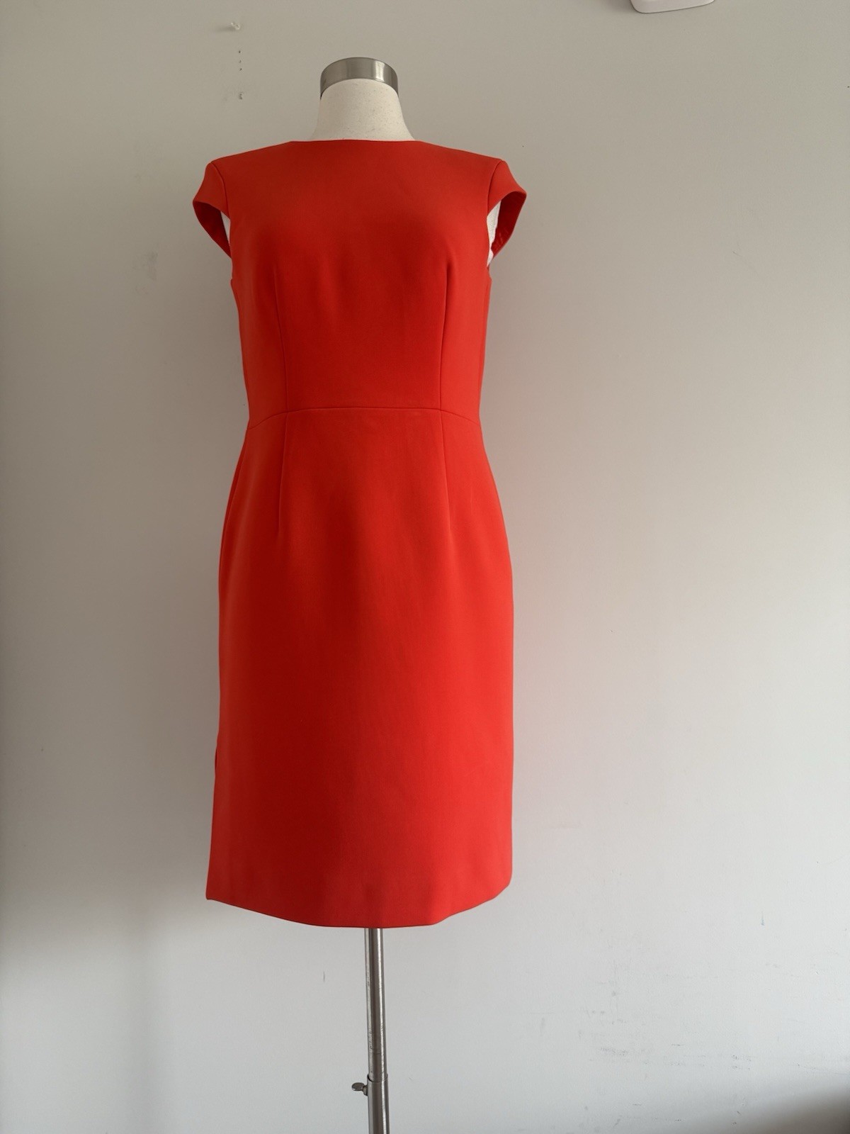 ESCADA ZIP BACK LINED THICK SIDE SLIT DRESS SIZE 34 MADE IN ROMANIA