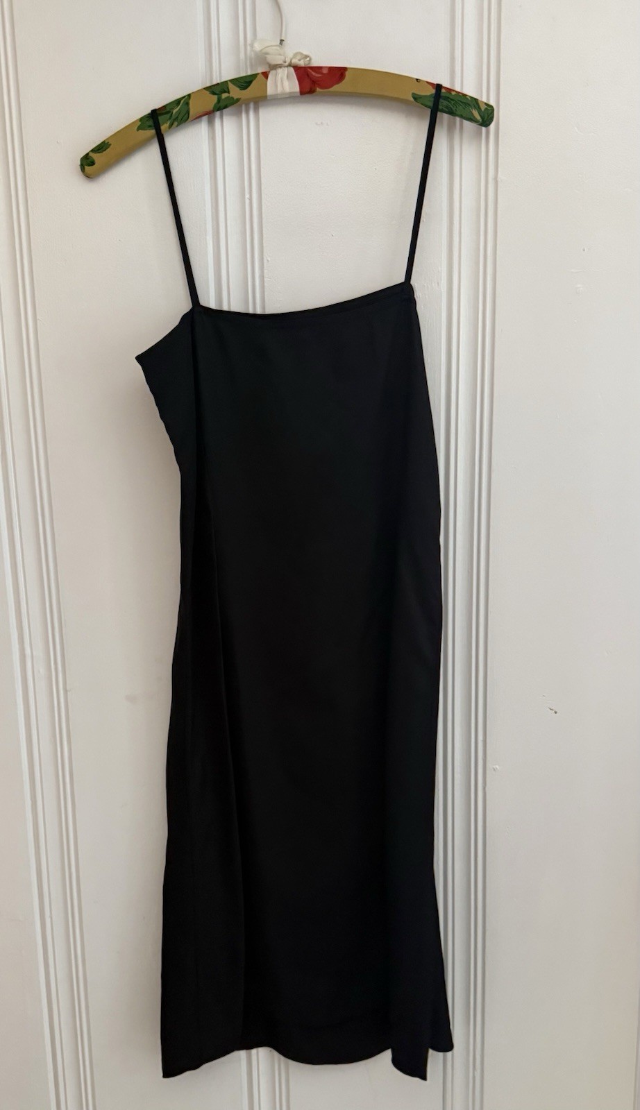 Authentic Celine Phoebe Philo Black Taffeta Satin Slip Dress 34 US 4 6 Y2K 90s