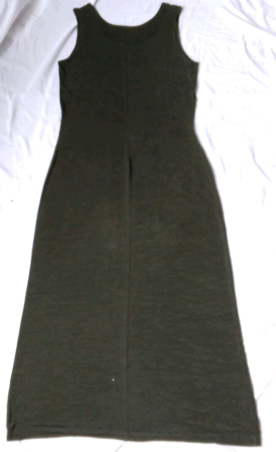 Vintage Coldwater Creek Acetate Blend Stretch Maxi Dress Green Womens Medium