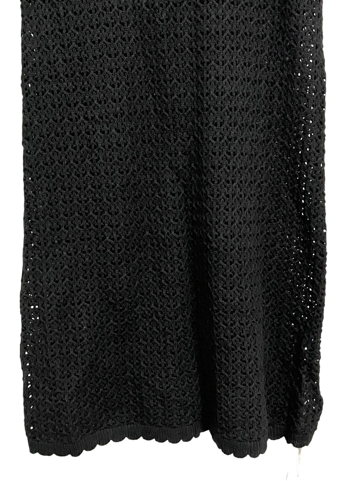 FISOEW Dress Womens Medium Black Crochet Tank Shift Beach Coverup Boho Summer