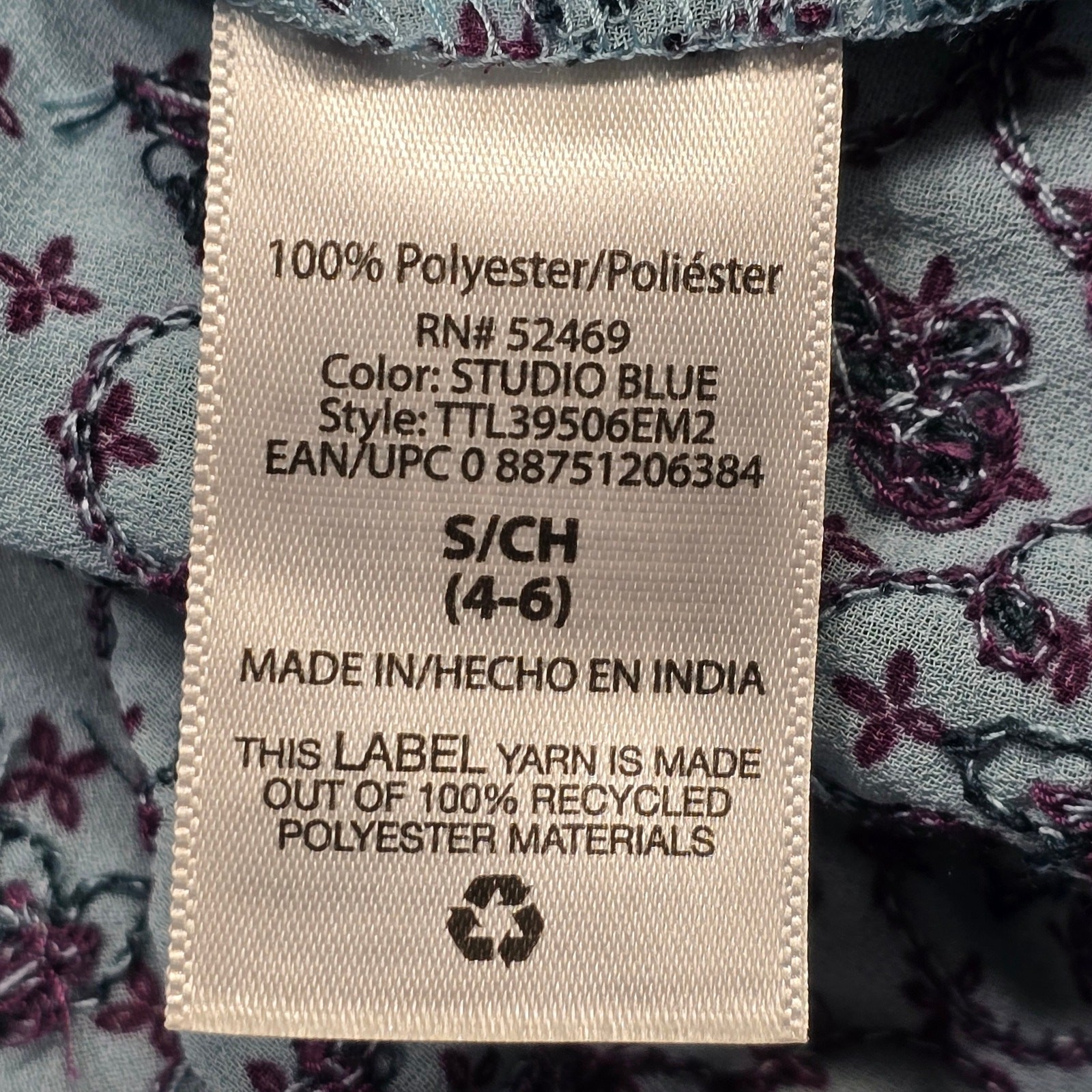 Time Tru Light Blue Peasant Dress NEW $29 Woven Embroidered Shift Womens Size S