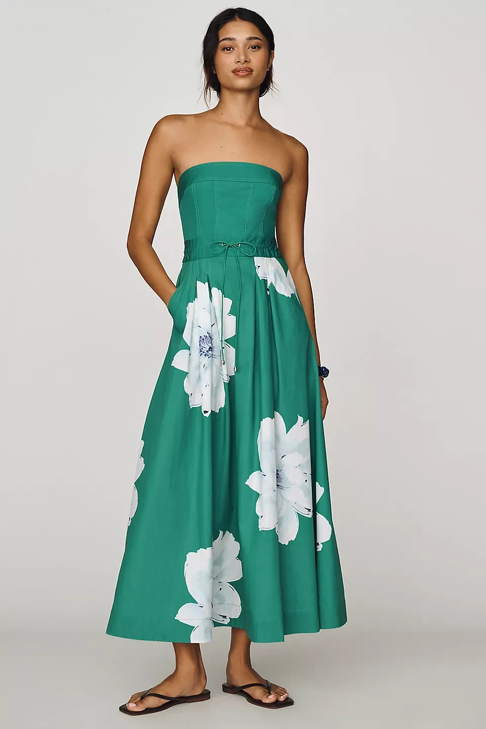 Anthropologie – Maeve Strapless Waisted Maxi Dress NWT #4130647160293