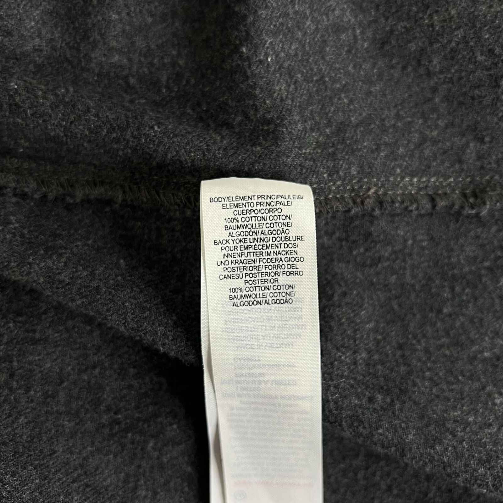 MUJI Size Medium Cotton Flannel Gray Dress Minimalist Lagenlook
