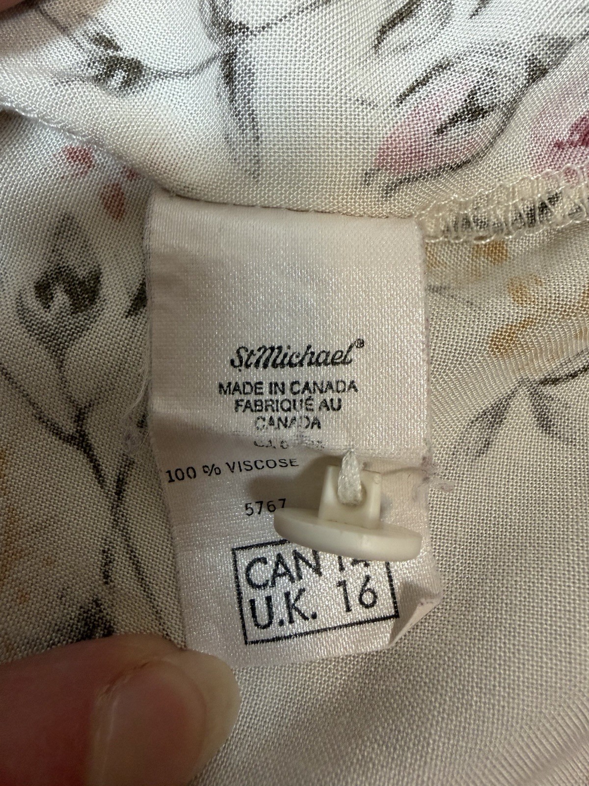Vtg St Michael Marks Spencer Floral 2 Pc Skirt Top Set 100% Viscose Canada UK 16